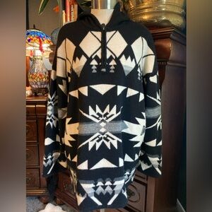 Ralph Lauren Vintage Aztec Hooded Sweater Lambswool Large